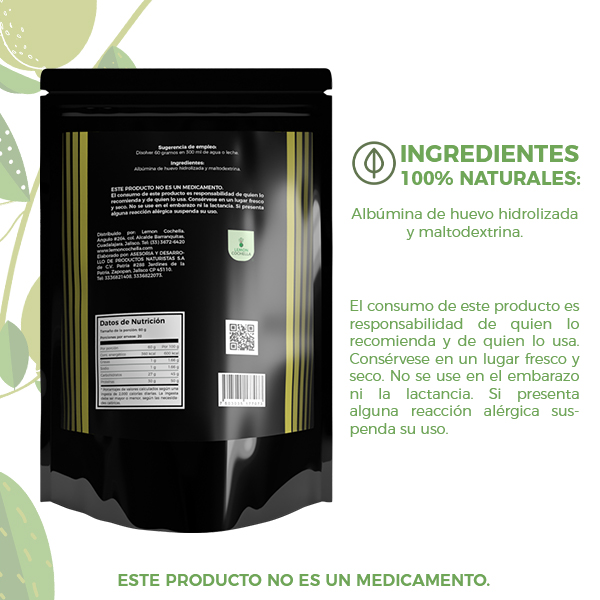 ALBUMINA DE HUEVO 1.2 KG LEMON COCHELLA
