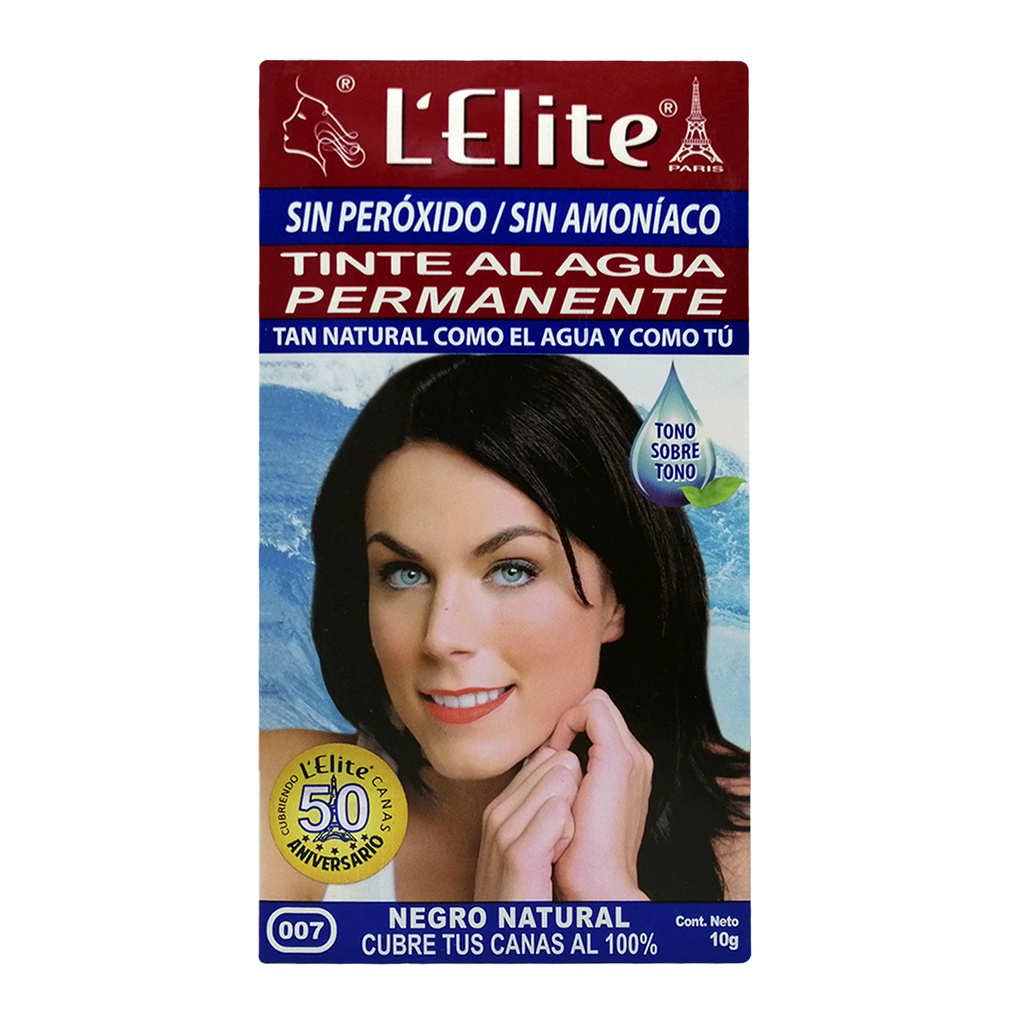 TINTE 007 NEGRO NATURAL 1 PZA ELITE