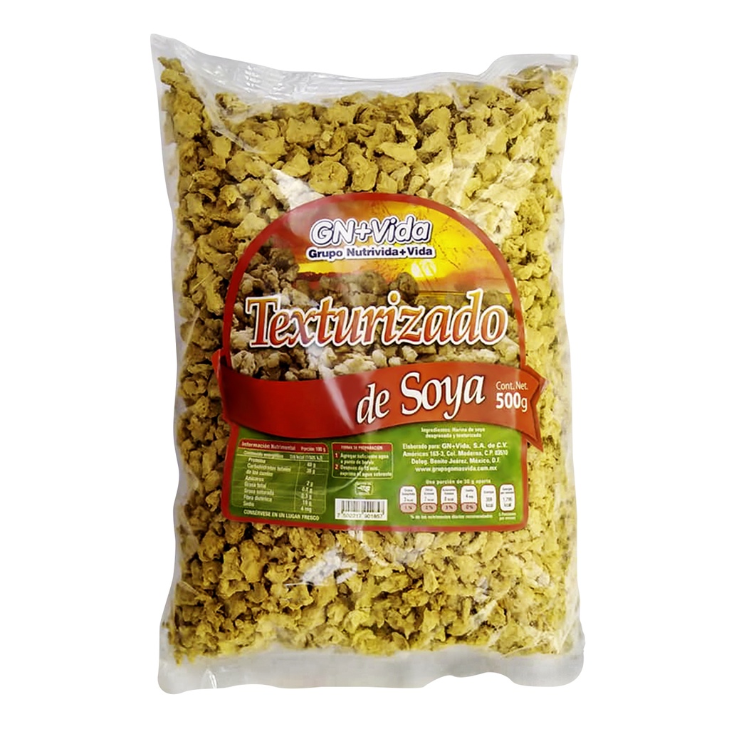 TEXTURIZADO DE SOYA NATURAL 500 GRS GN+VIDA