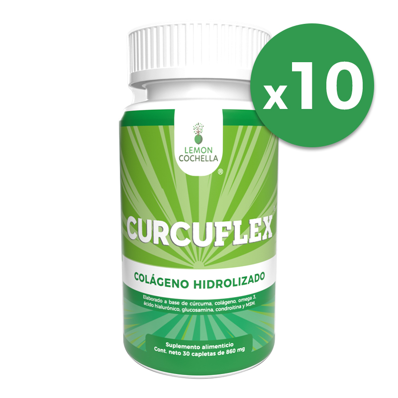 10 PACK CURCUFLEX 30 CAPLETAS DE LEMON COCHELLA 
