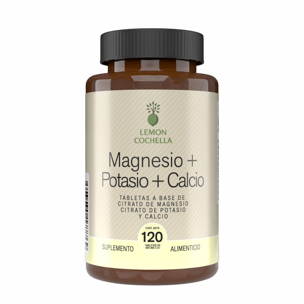 MAGNESIO + POTASIO + CALCIO 120 TABLETAS LEMON COCHELLA 