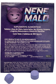 VIGORIZANTE 2 TABS NENE MALO 1 PZA GINNEO