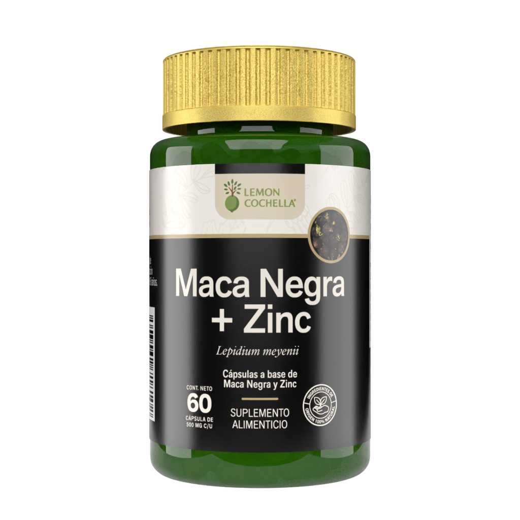 MACA NEGRA+ZINC 60 CAPS LEMON COCHELLA