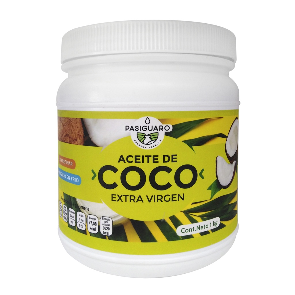 ACEITE DE COCO EXTRA VIRGEN 1 KG PASIGUARO