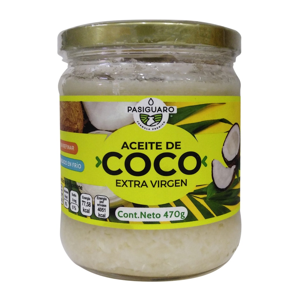ACEITE DE COCO VIRGEN 470 G PASIGUARO