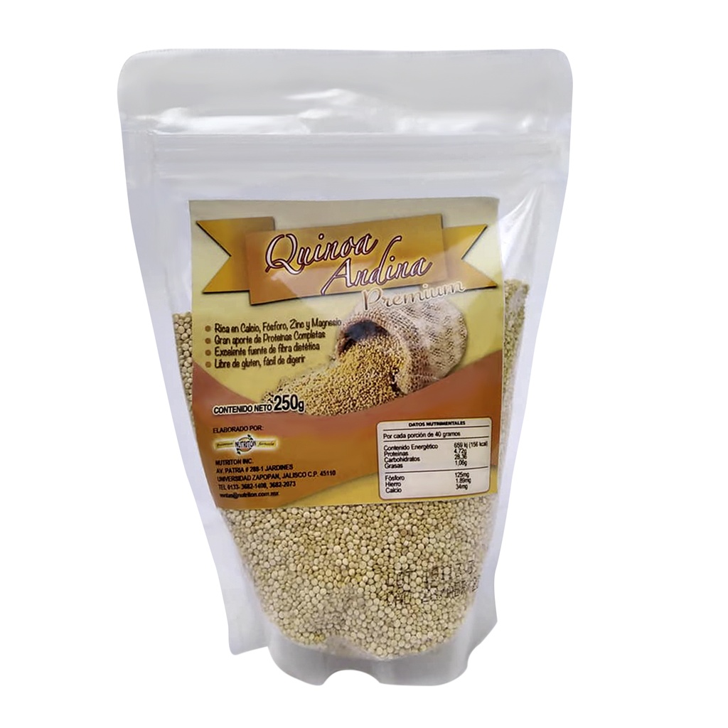 QUINOA ANDINA BOLSA 250 GRS PASIGUARO