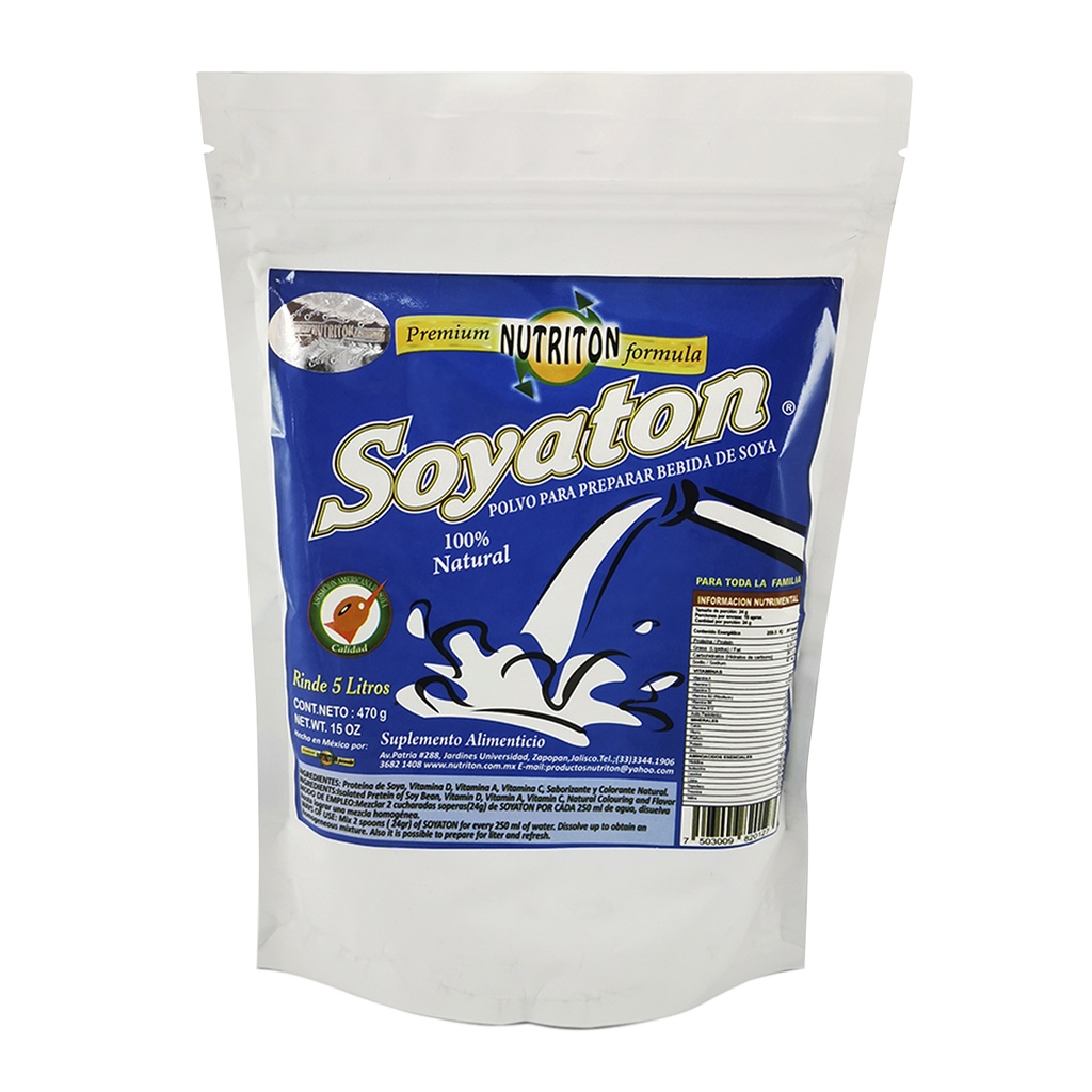 SOYATON NATURAL 470 GRS PASIGUARO
