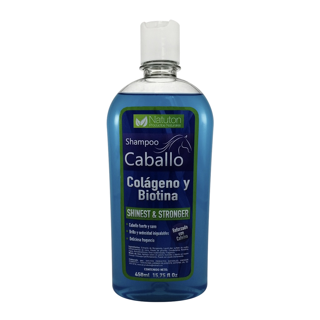 SHAMPOO CABALLO COLÁGENO Y BIOTINA 450 ML PASIGUARO