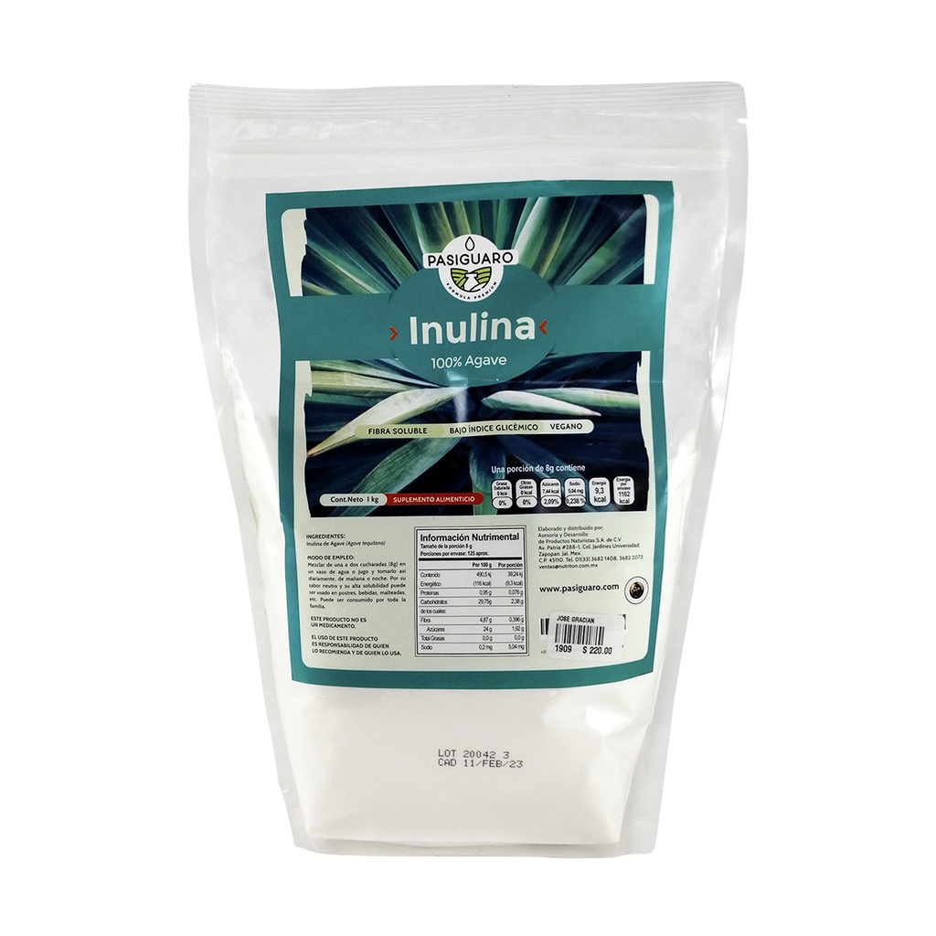 INULINA DE AGAVE 1 KG BOLSA PASIGUARO