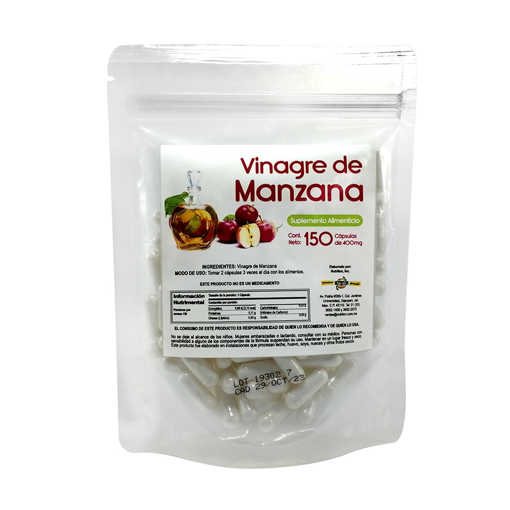 VINAGRE DE MANZANA 150 CAPS PASIGUARO