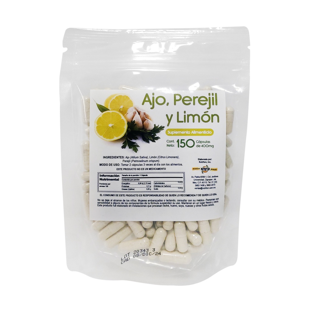 AJO PLUS CAPS BOLSA 150 CAPS 400 MG PASIGUARO