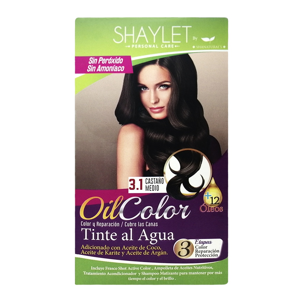 TINTE SHAYLET CASTAÑO MEDIO 3.1 1 PZA SHANATURALS