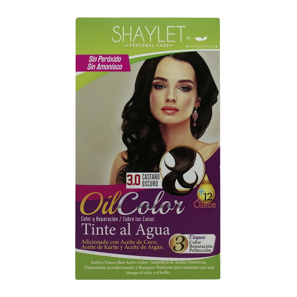 TINTE SHAYLET CASTAÑO OBSCURO 3.0 1 PZA SHANATURALS