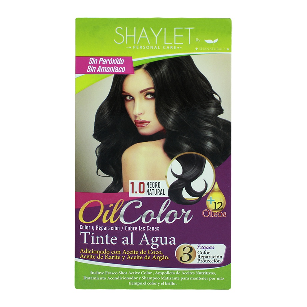 TINTE SHAYLET NEGRO NATURAL 1.0 1 PZA SHANATURALS