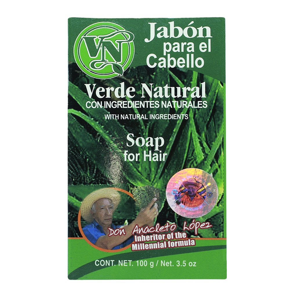 JABÓN VERDE NATURAL 100 GRS VERDE NATURAL