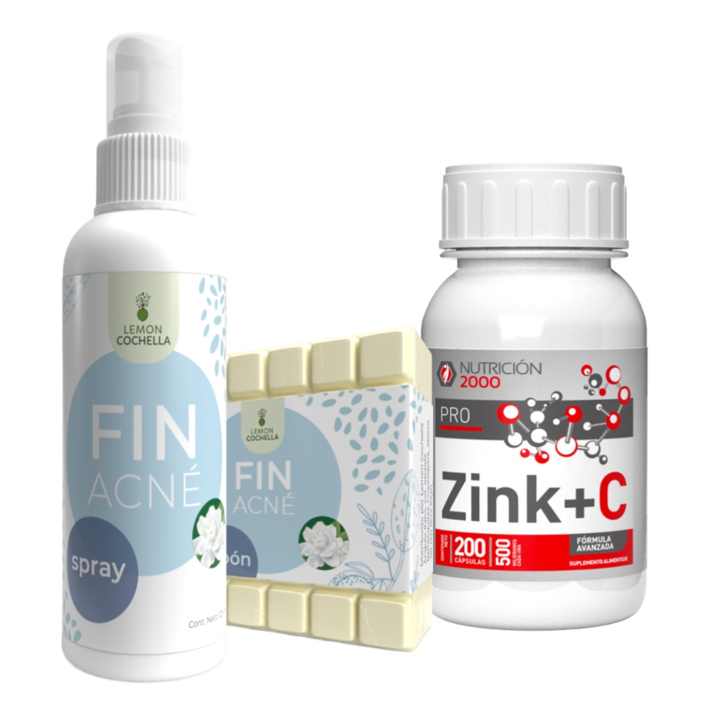 COMBO FIN ACNÉ ZINK 3 PZAS LEMON COCHELLA