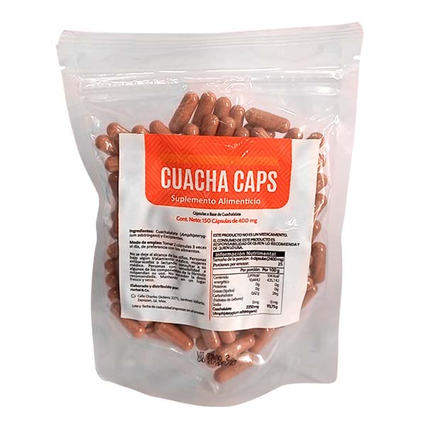 CUACHA CAPS BOLSA 150 CAPS 400 MG PASIGUARO