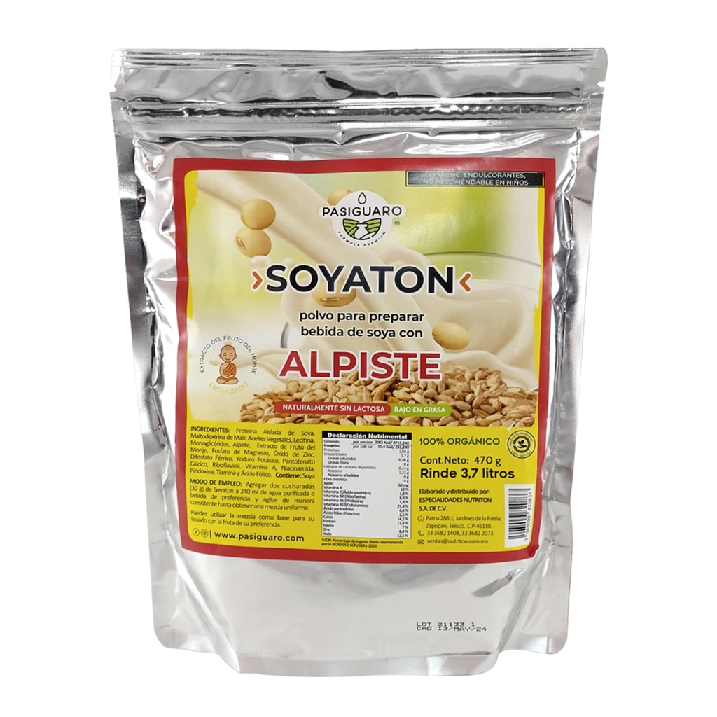 SOYATON ALPISTE 470 GRS PASIGUARO