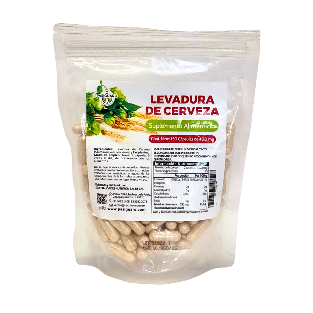 BOLSITA LEVADURA DE CERVEZA 150 CAPS PASIGUARO