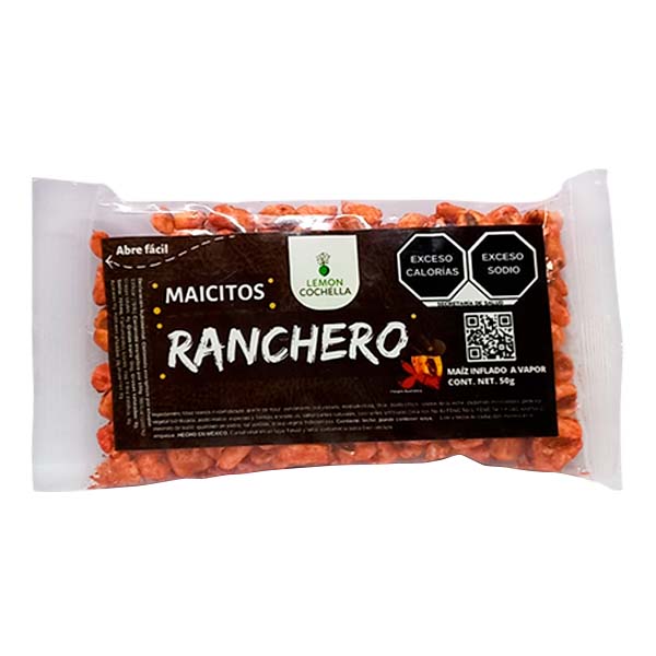 MAIZ INFLADO A VAPOR RANCHERO 50 GRS LEMON COCHELLA 