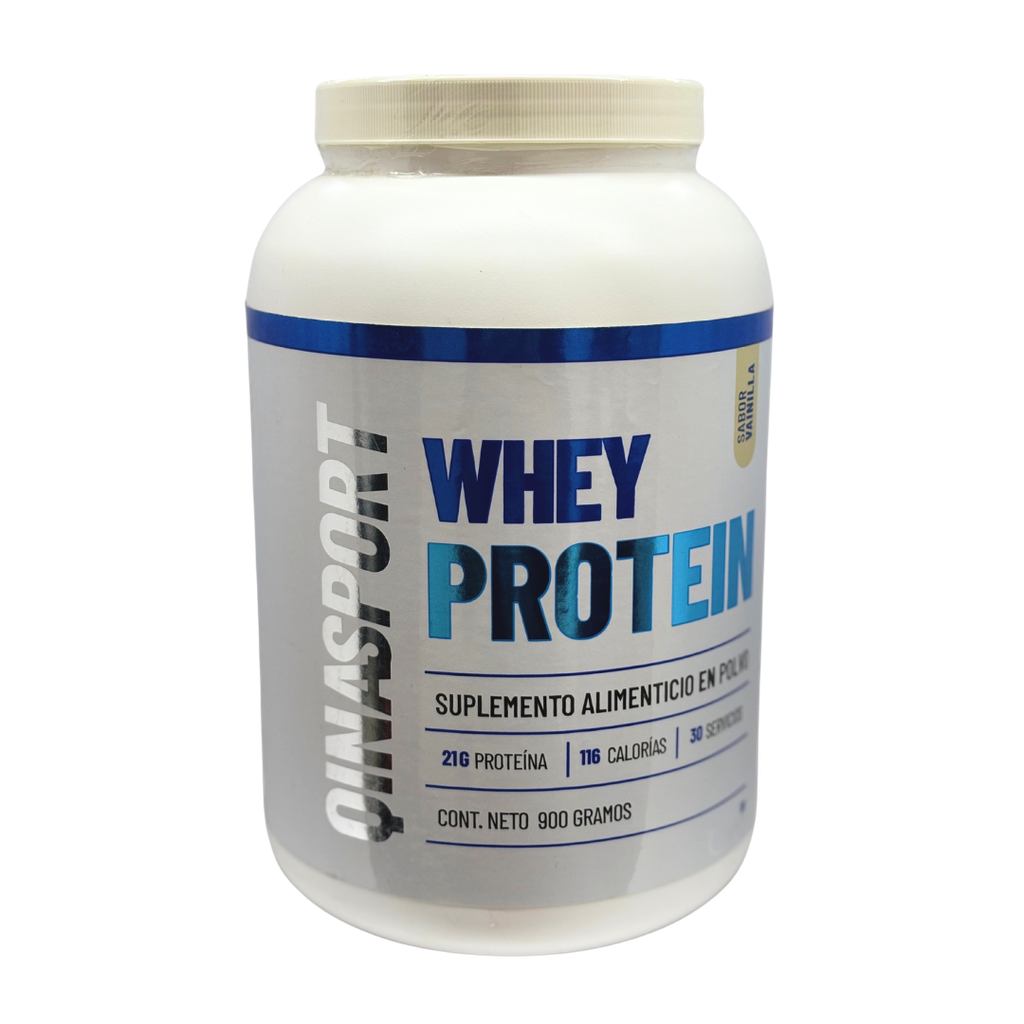 WHEY PROTEIN QINASPORT VAINILLA 900 GRS CON SHAKER DE REGALO