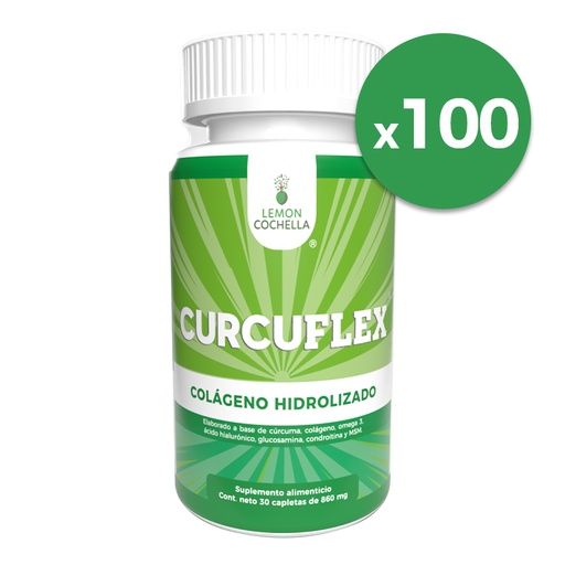 [CURCUFLEX100PACK] 100 PACK CURCUFLEX 30 CAPLETAS DE LEMON COCHELLA