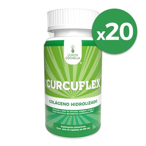 [CURCUFLEX20PACK] 20 PACK CURCUFLEX 30 CAPLETAS DE LEMON COCHELLA