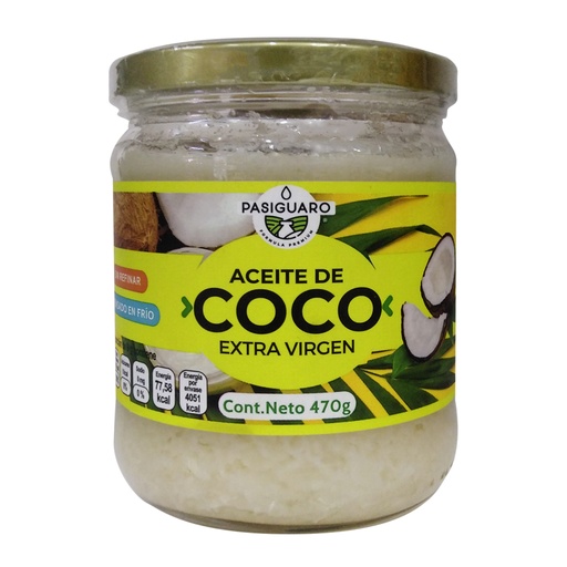 [0099] ACEITE DE COCO VIRGEN 470 G PASIGUARO