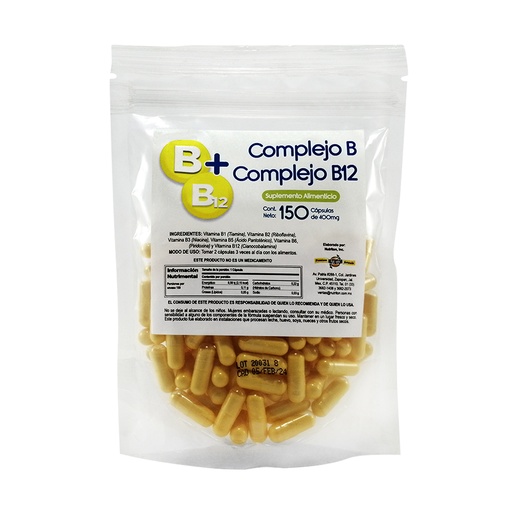 [0108] BOLSITA COMPLEJO B+B12 150 CAPS PASIGUARO