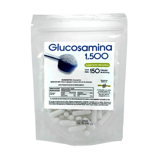 [0115] BOLSITA GLUCOSAMINA 150 CAPS PASIGUARO