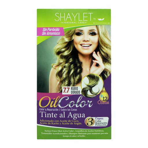[0844] TINTE SHAYLET RUBIO DORADO 7.7 1 PZA SHANATURALS