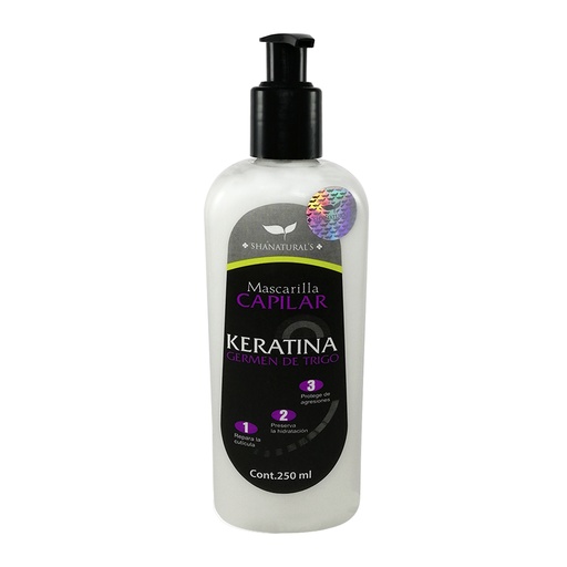 [1671] MASCARILLA CAPILAR DE KERATINA 250 ML SHANATURALS
