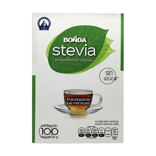 [1142] STEVIA 100 SOBRES BONDA