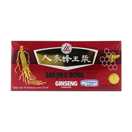[1207] AMPOLLETAS ROJAS 10 PZAS GINSENG