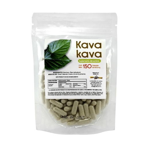 [0118] KAVA CAPS BOLSA 150 CAPS 400 MG PASIGUARO