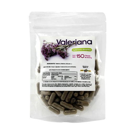 [0128] VALERIANA BOLSA 150 CAPS PASIGUARO
