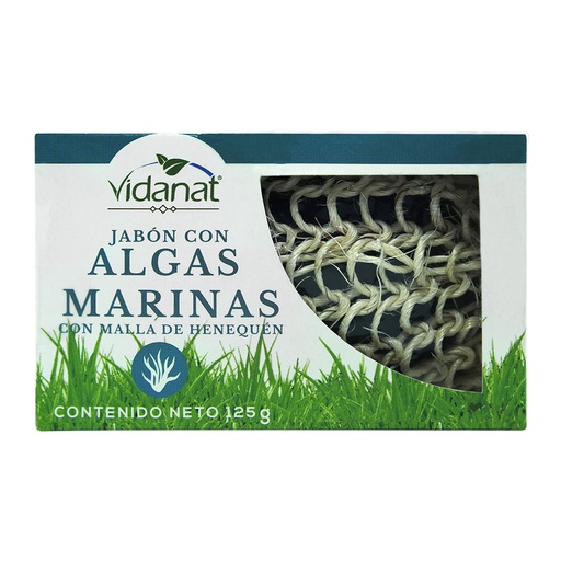 [0498] JABÓN ALGAS MARINAS CON MALLA 125 GRS VIDANAT