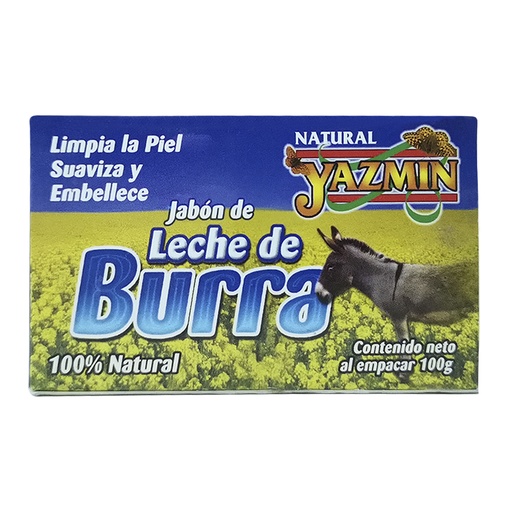 [0459] JABÓN LECHE DE BURRA 100 GRS YAZMIN