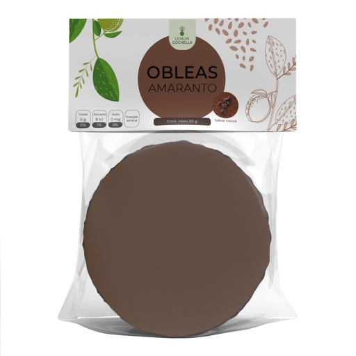 [1449] OBLEA ATUNERA DE CHOCOLATE 55 GRS LEMON COCHELLA