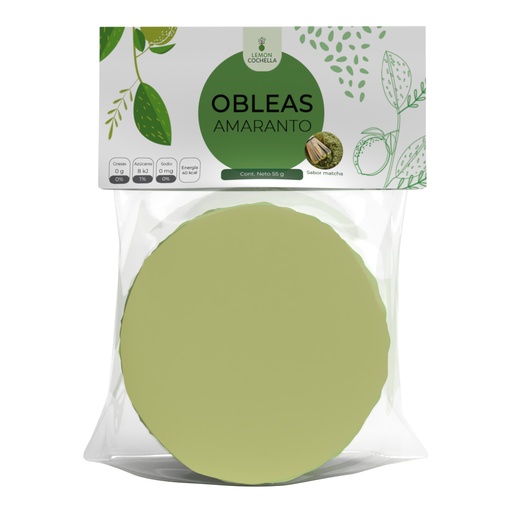 [1524] OBLEA ATUNERA DE MATCHA 55 GRS LEMON COCHELLA