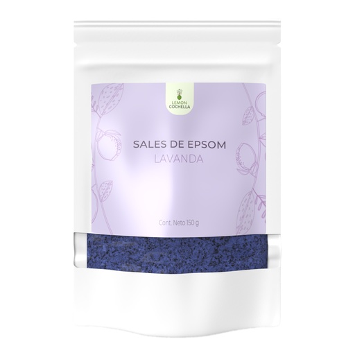 [1851] SALES DE BAÑO LAVANDA 150 GRS LEMON COCHELLA