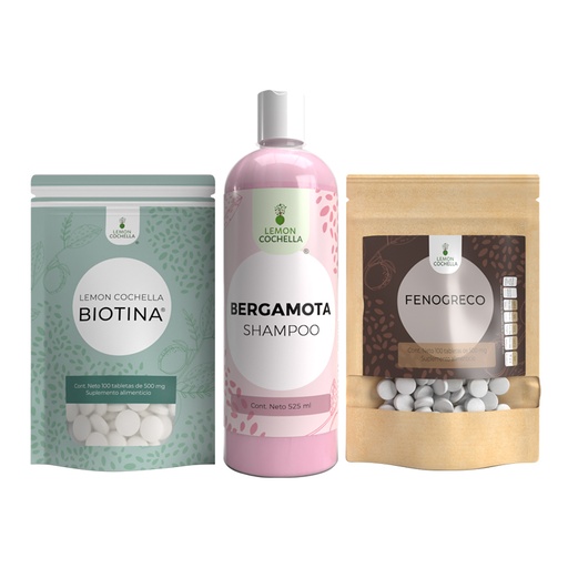 [2511] COMBO PARA CABELLO ROSA 3 PZAS LEMON COCHELLA