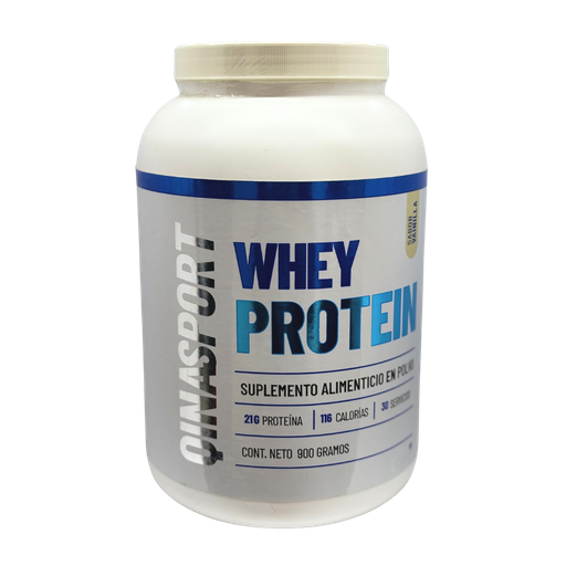 [2588] WHEY PROTEIN QINASPORT VAINILLA 900 GRS CON SHAKER DE REGALO